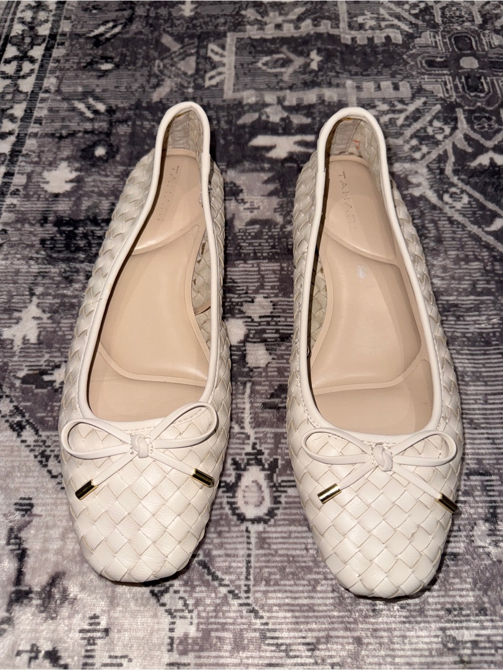 Woven Ballet Flats - Cream Women's Shoes